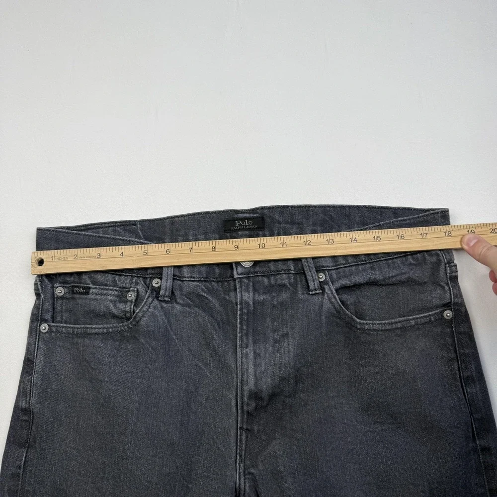 Polo Ralph Lauren Jeans Mens 36x30 Gray Prospect Straight Charcoal Denim Pants